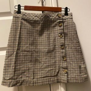 H&M Women A line short Skirt Button Up Size 6